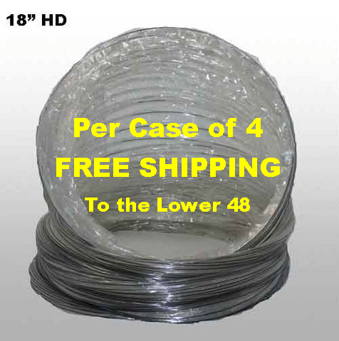 Heavy Duty Wire Reinforced Mylar Flex Ducting 18” x 25’HD (Per Case)